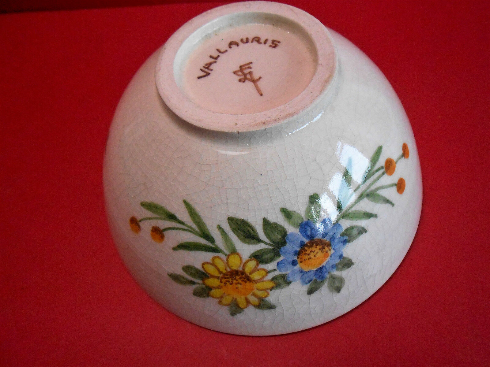 Cracked earthenware bowl Vallauris spring décor