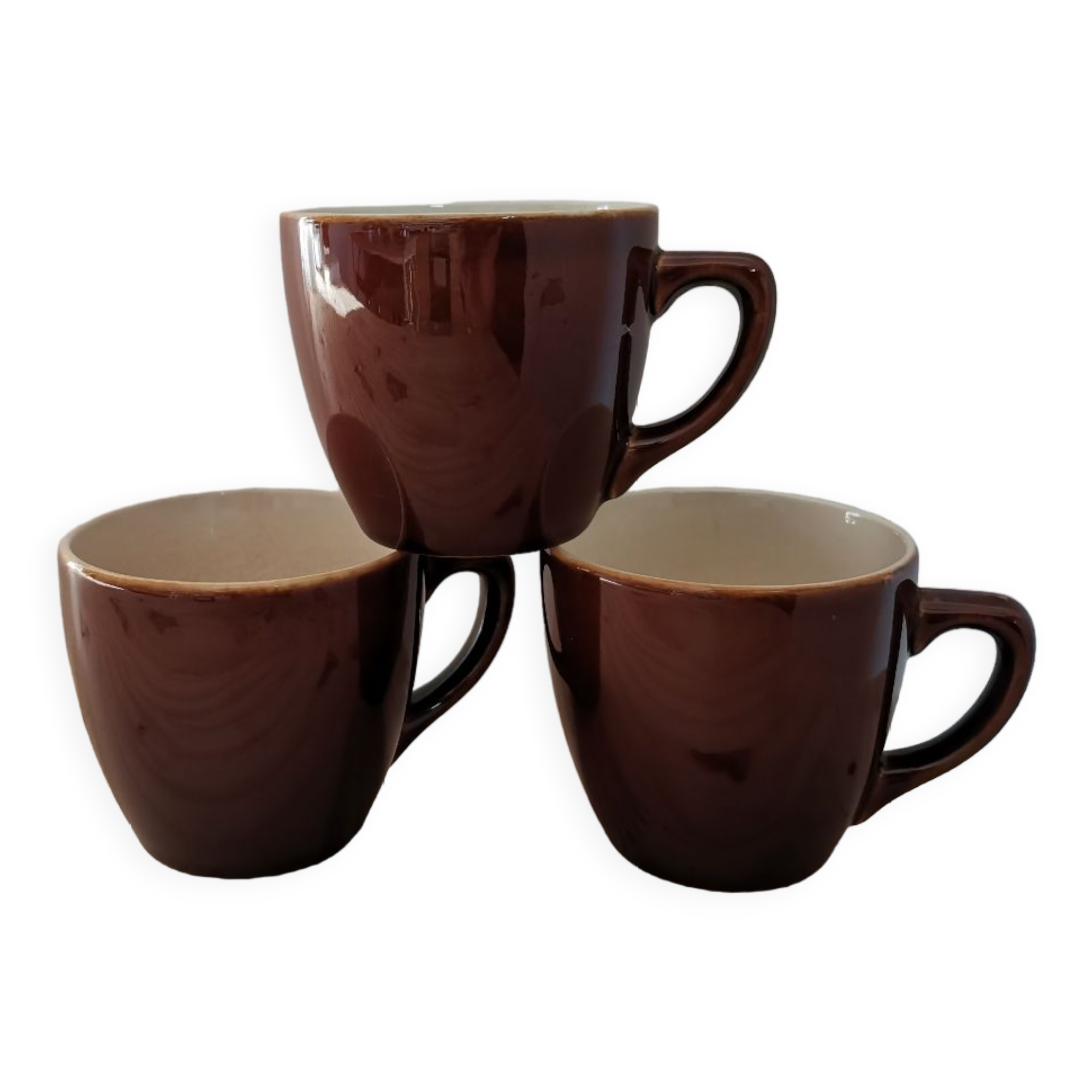 Lot De 3 Tasses à Café Avec Soucoupes VILLEROY & BOCH - Modèle Vintage 'Twit Anna' - En Porcelaine, Multicolore - Occasion Parfait état