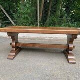 19th century solid oak farmhouse or monastery coffee table