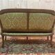 Sofa - Louis XV style bench in yellow silk