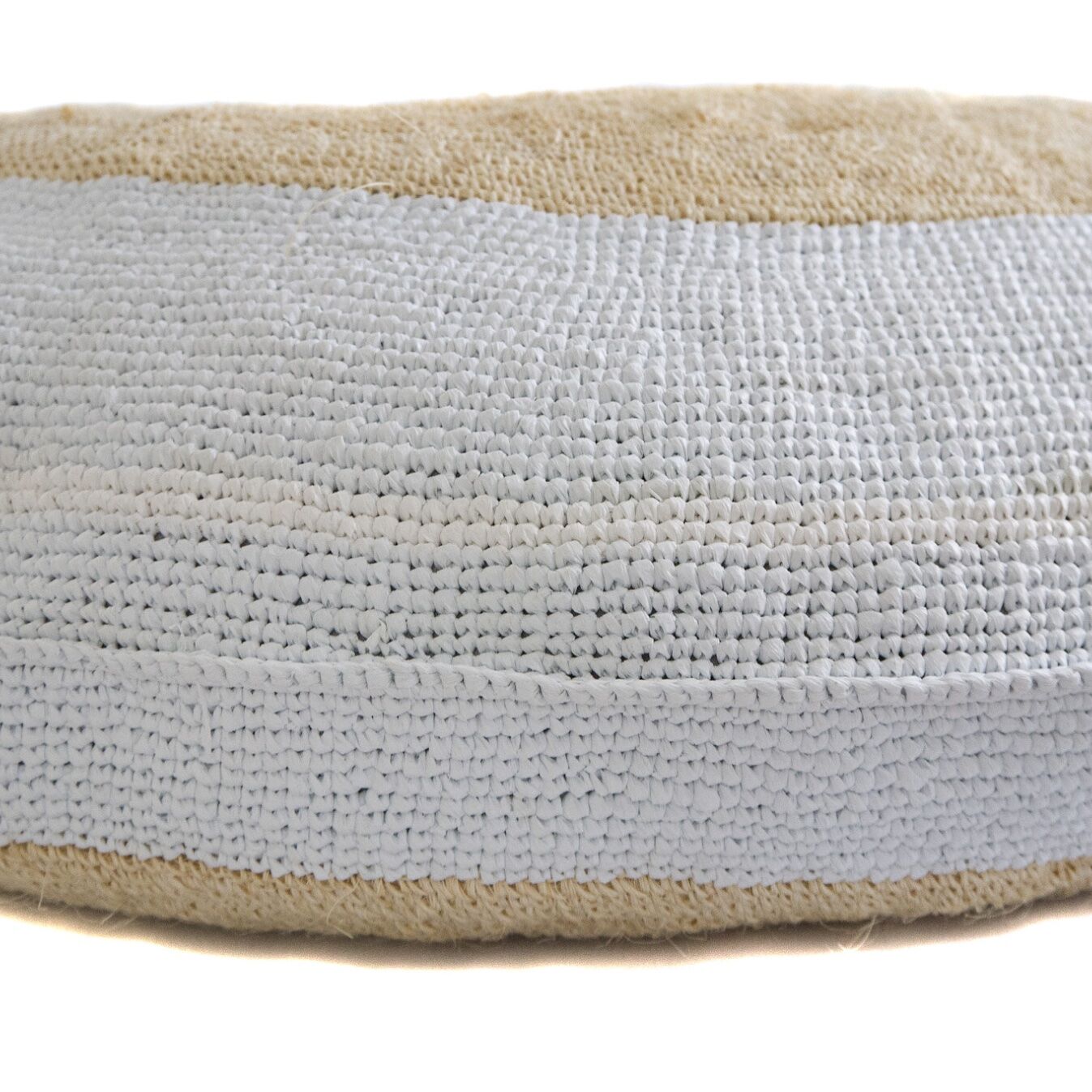 Hand-woven floor cushion or ottoman