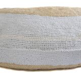 Hand-woven floor cushion or ottoman