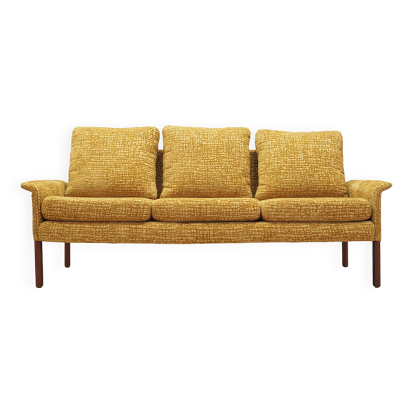 Canapé moutarde, design danois, années 60, designer : Hans Olsen