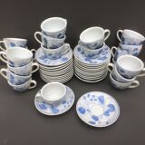 Set of 12 cups Blue China