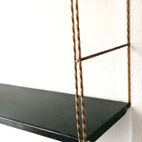 Vintage metal and brass string shelf 1960