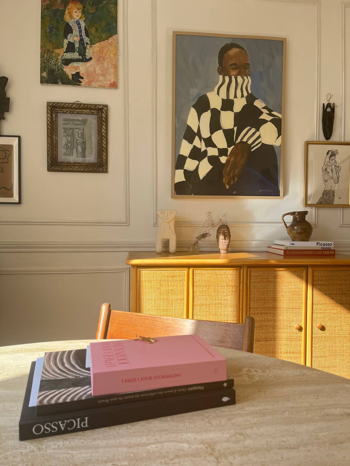 Vintage bamboo and rattan sideboard