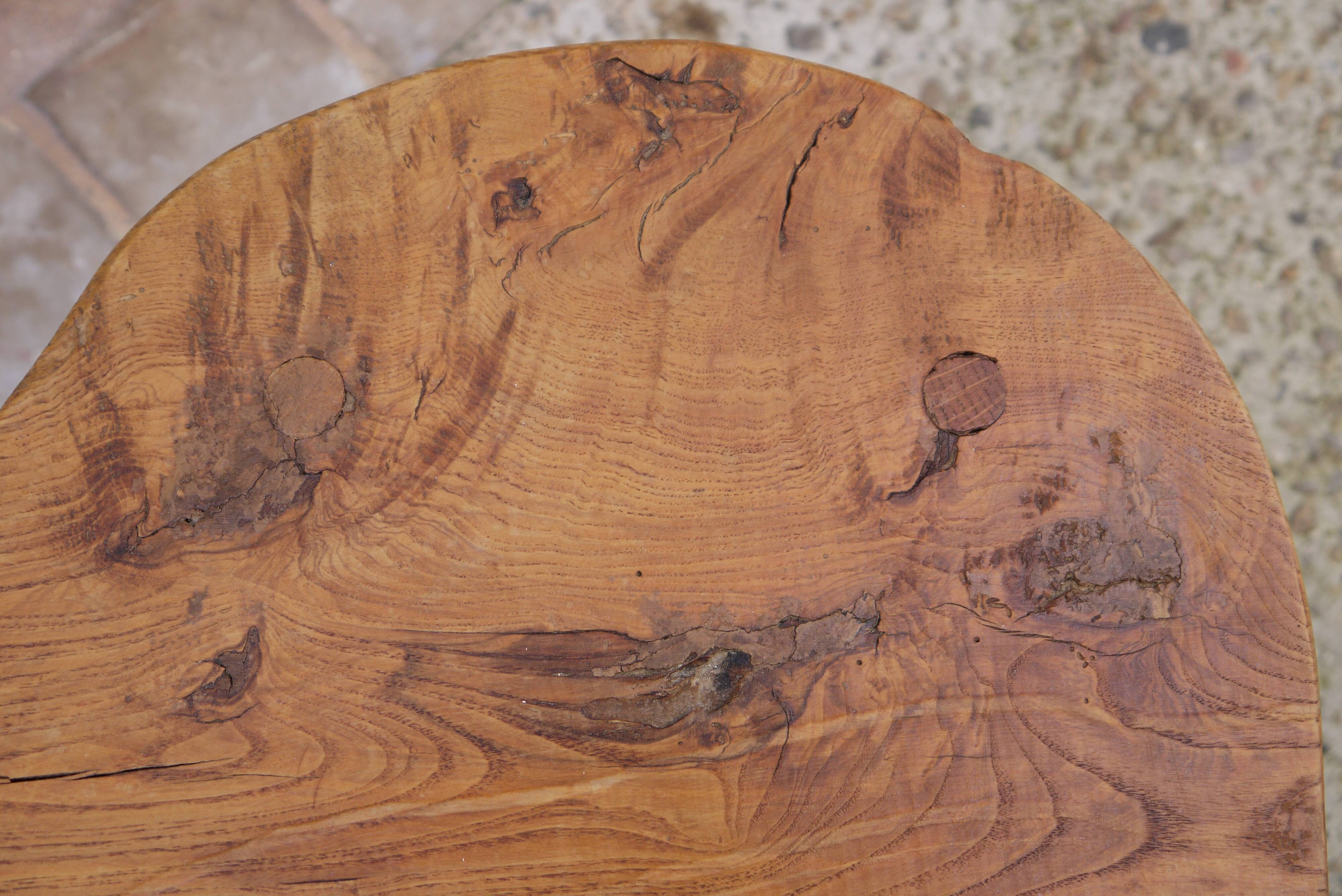 Brutalist wooden chair