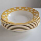 Set of 6 Digoin earthenware plates