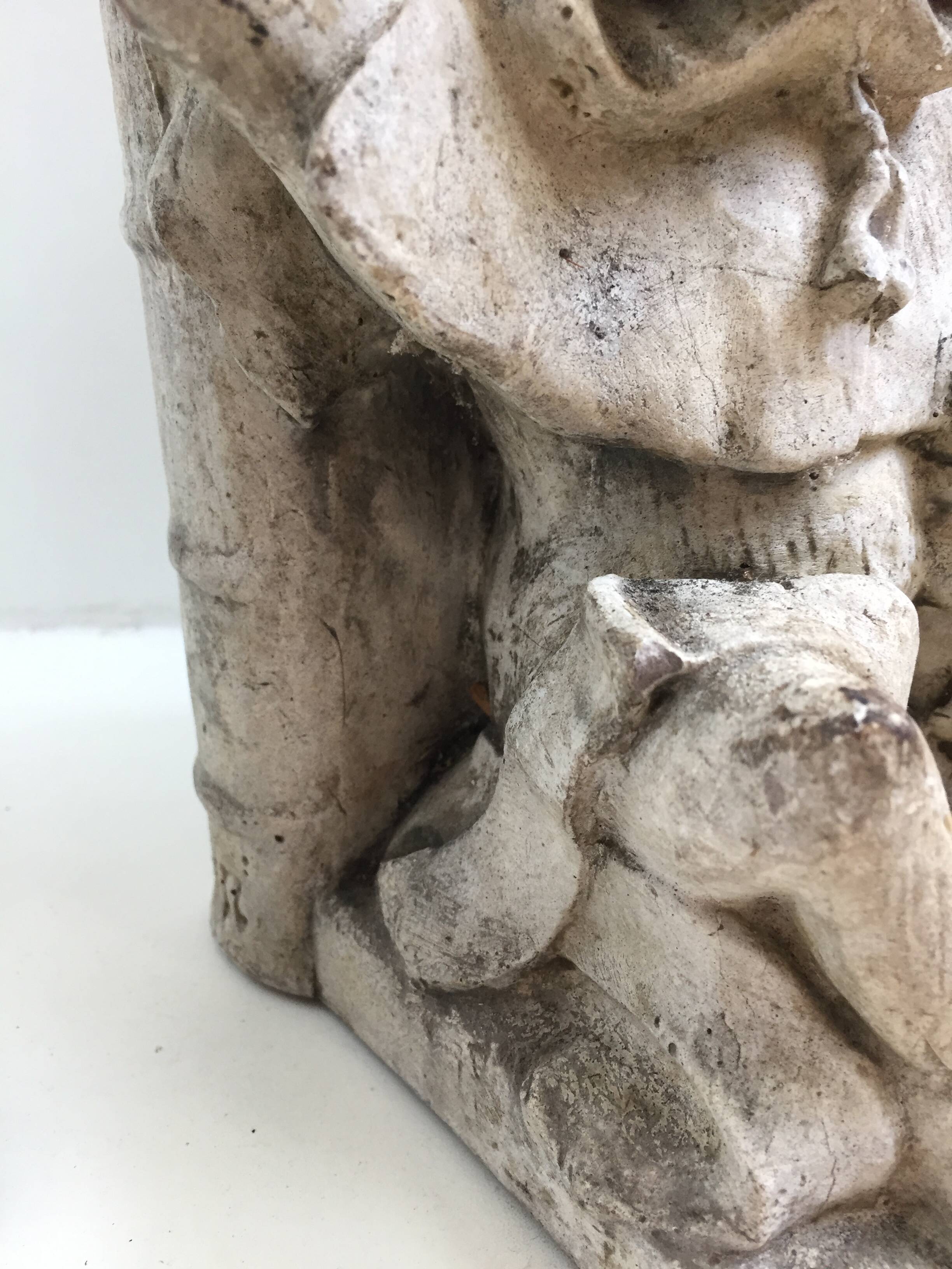 Pair of plaster bookends Gargoyles M. Brown Orléans