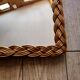 Woven rattan mirror