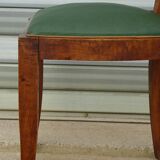 Art Deco period solid walnut chairs, set of 6