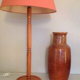 Varnished pine lamp Scandinavian style / vintage 60s-70s