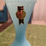 Petit vase opaline bleu