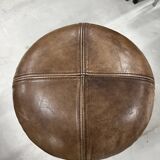 Industrial bar stool and beige leather