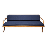 Danish teak convertible daybed sofa with backrest compartment, 1960s