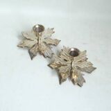 Holly leaf candle holders