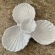 Vintage shell dish in glazed terracotta