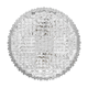 Plafonnier rond en verre ciselé
