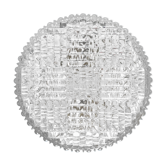 Plafonnier rond en verre ciselé