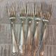 Set of 10 antique silver-plated cutlery