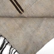 Dirty Gray & Black Hemp Kilim Rug, 161x235Cm