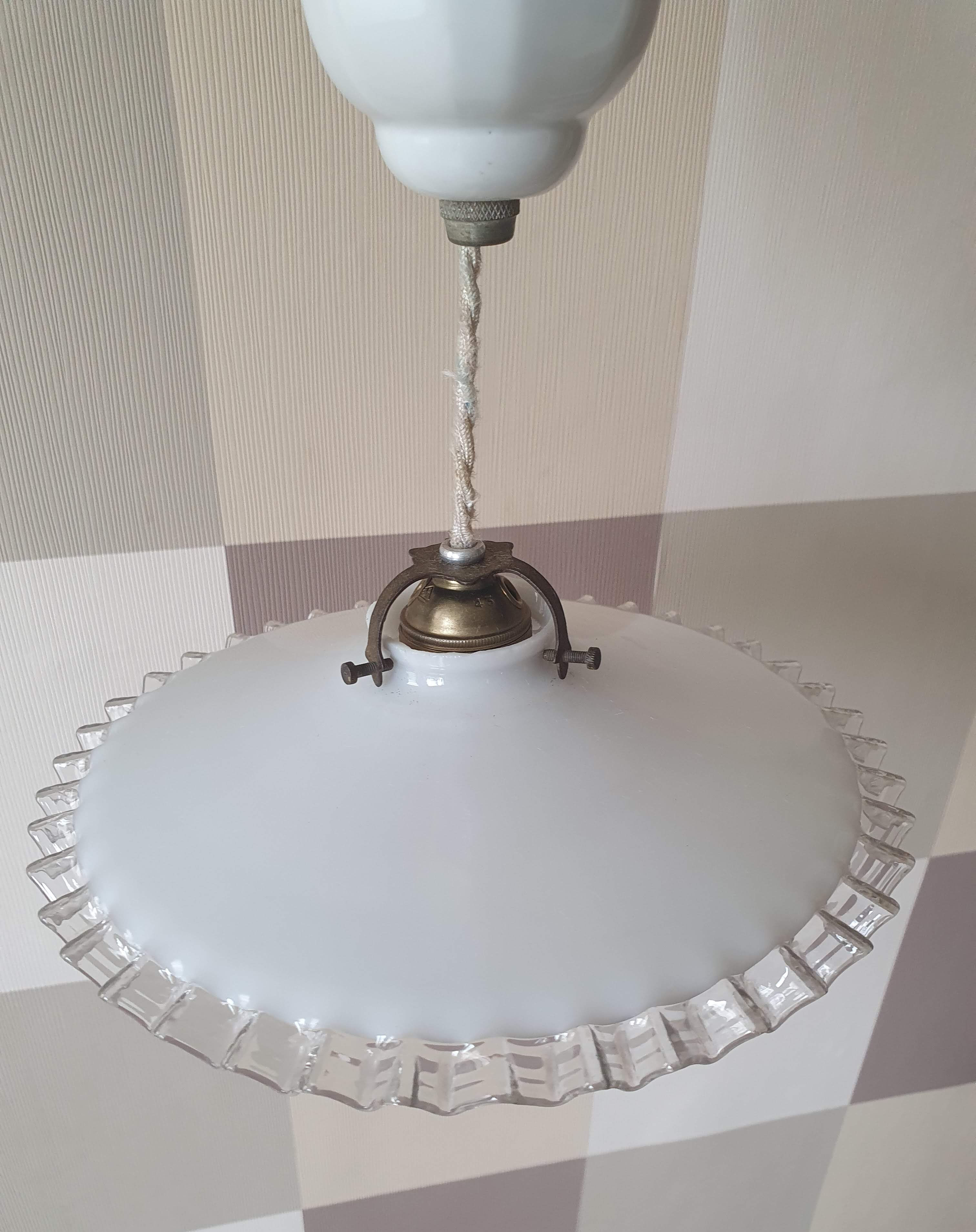 Hanging rises and falls in white earthenware