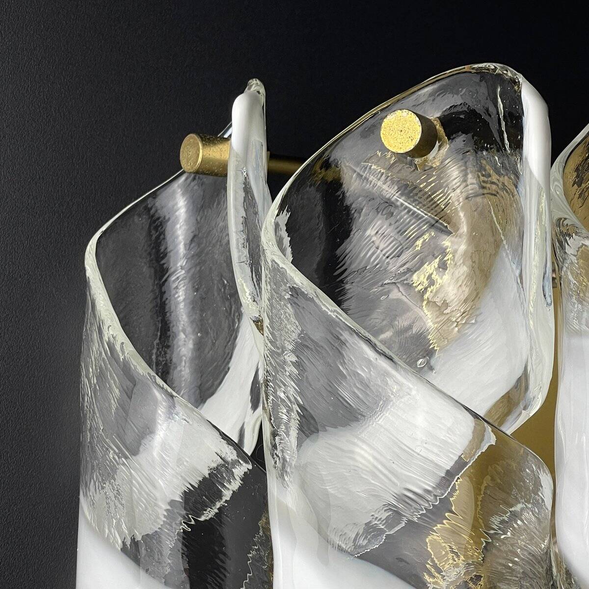 Vintage Murano Torciglioni wall lamp by Avmazzega, Italy, 1970s