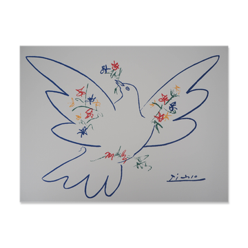 Pablo Picasso: The Dove with Flower Branches, Signed Lithograph