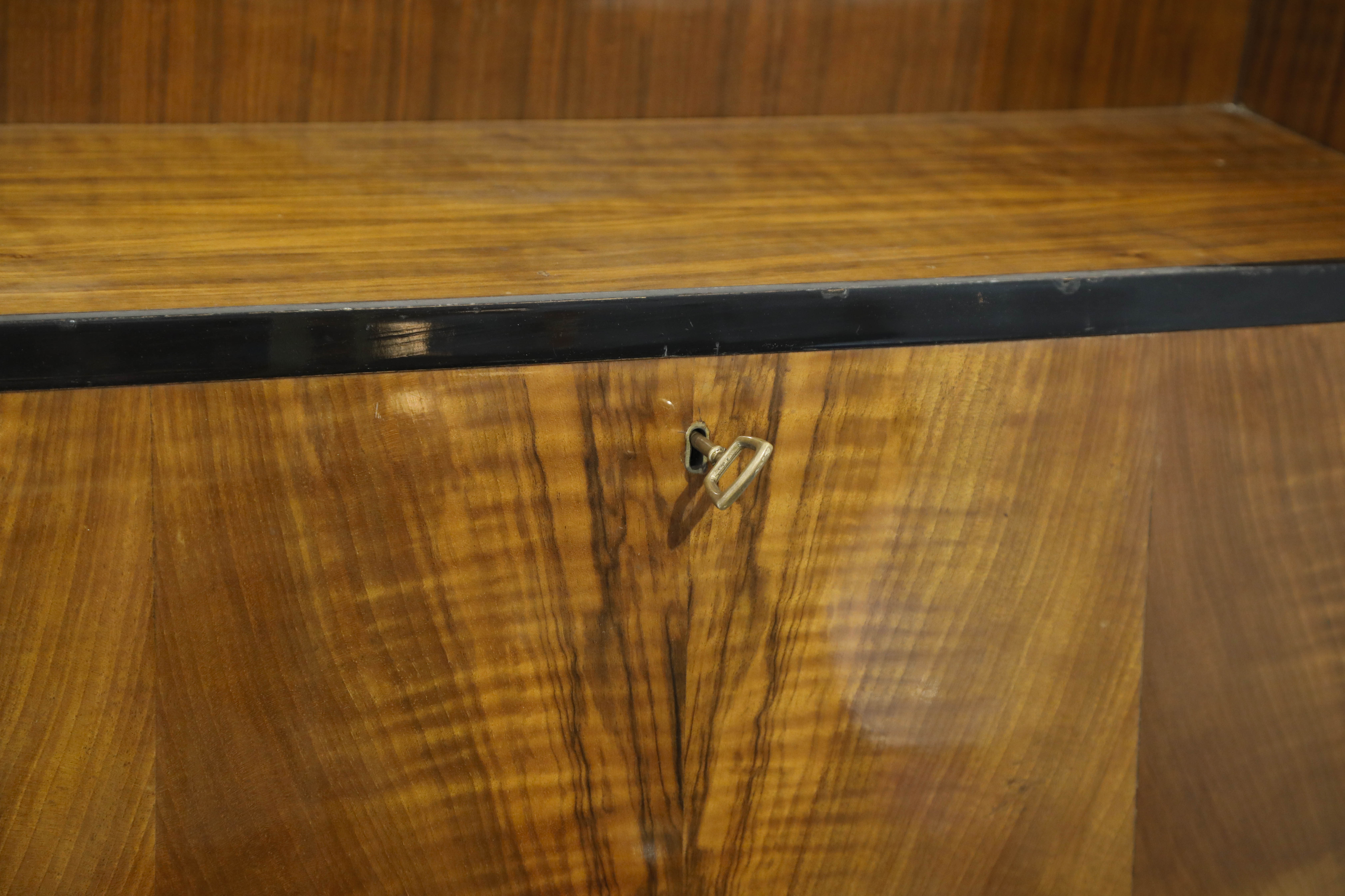 Bahut secretary wood laqué 70s