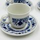 Set of 6 cups and saucers Biltons England Blue Onion design