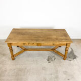 Antique pine and oak writing desk table