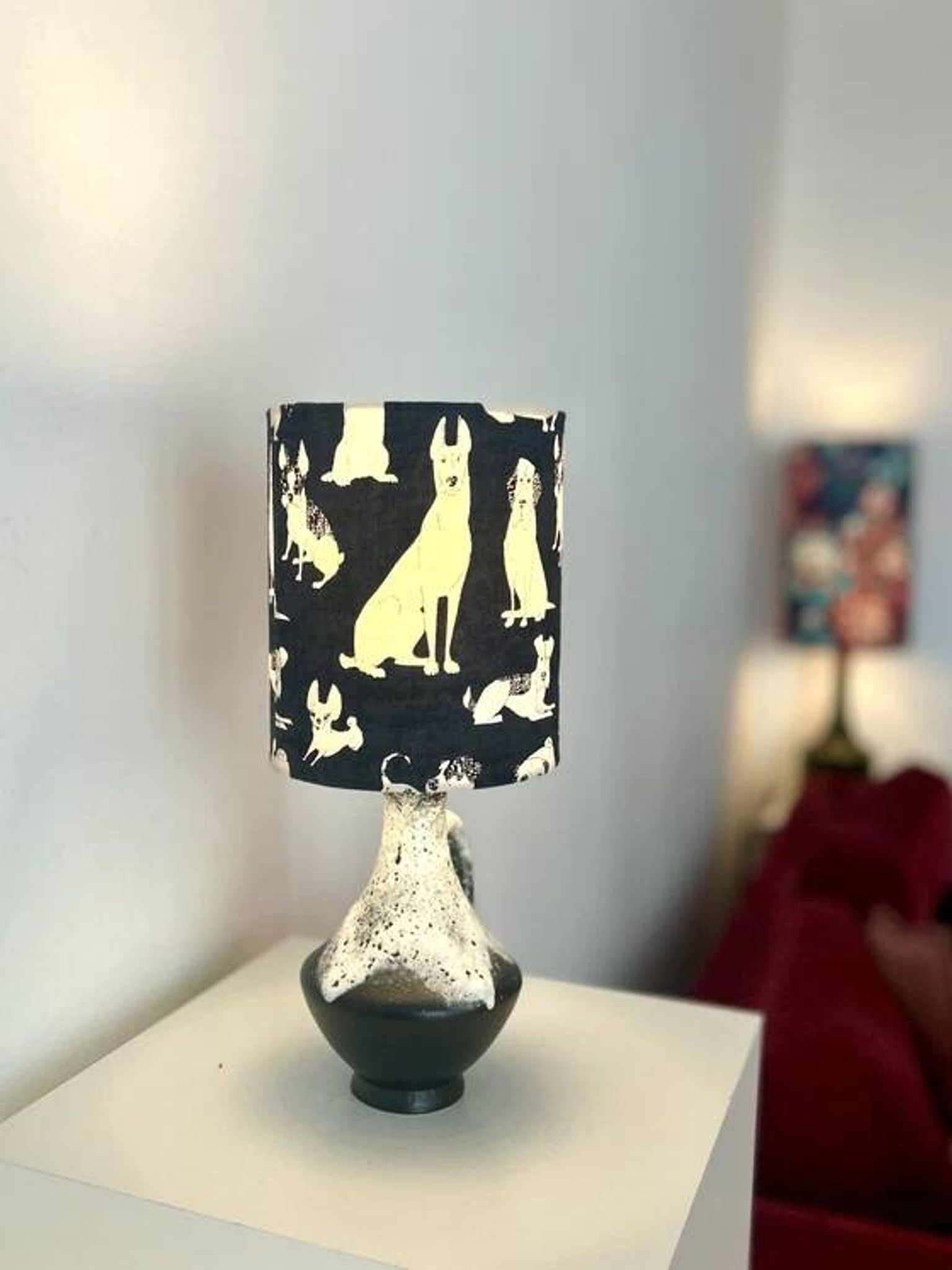 Rare design lamp in ceramic from West Germany by Bay Keramik - cordless, suitable for outdoor use.