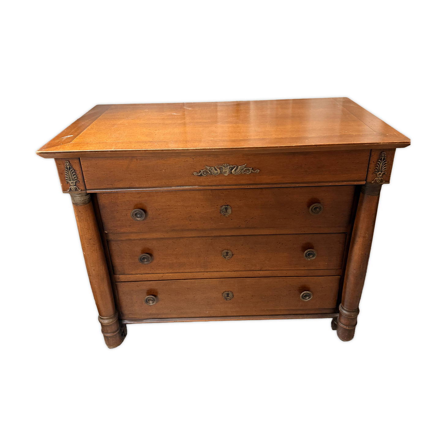 Louis-Philippe chest of drawers in cherry wood – 4 drawers