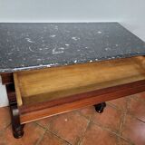 Old mahogany dining style console with a drawer