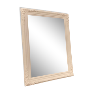 Miroir beige mat tournesol sculpté