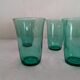 10 green Lesieur glasses – 1960s-1970s