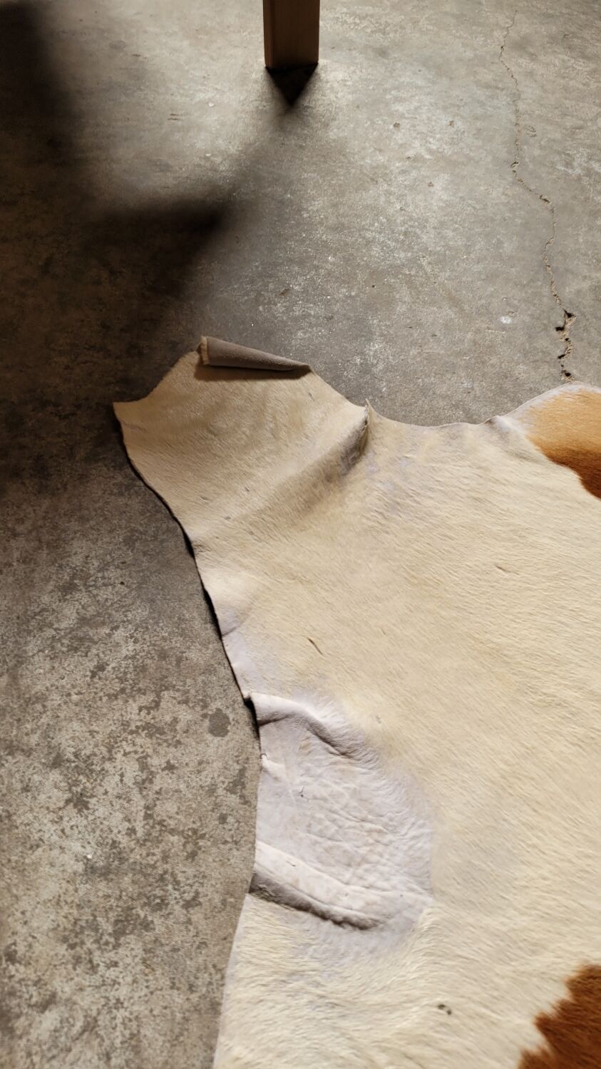 Vintage cowhide rug 1970