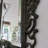 French cast iron mirror "Bacchus" god of wine, 1920s - 1930s