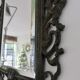 French cast iron mirror "Bacchus" god of wine, 1920s - 1930s