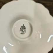 Set of 3 antique Lunéville butterfly saucers / saucers in barbotine.