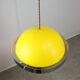 Space-age italian yellow and chrome metal pendant lamp, 1970s