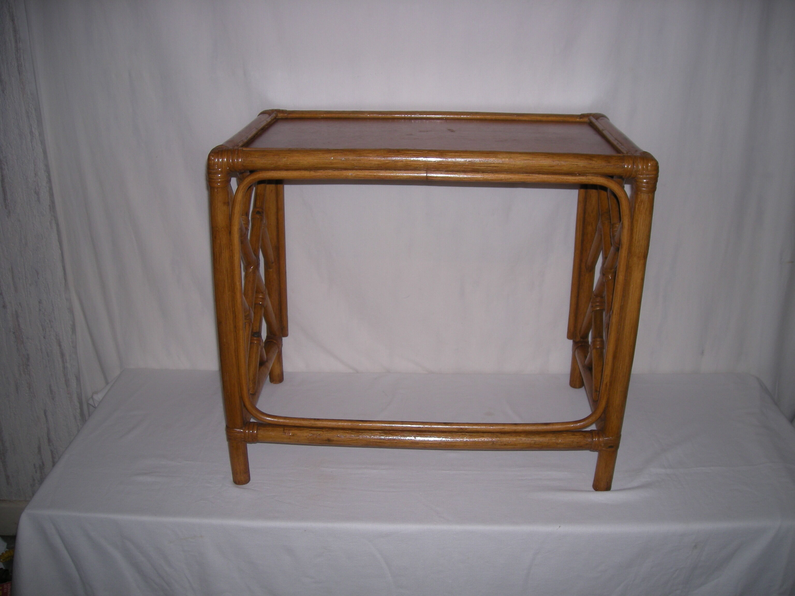 Rattan bamboo coffee table from the 50s