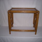 Rattan bamboo coffee table from the 50s