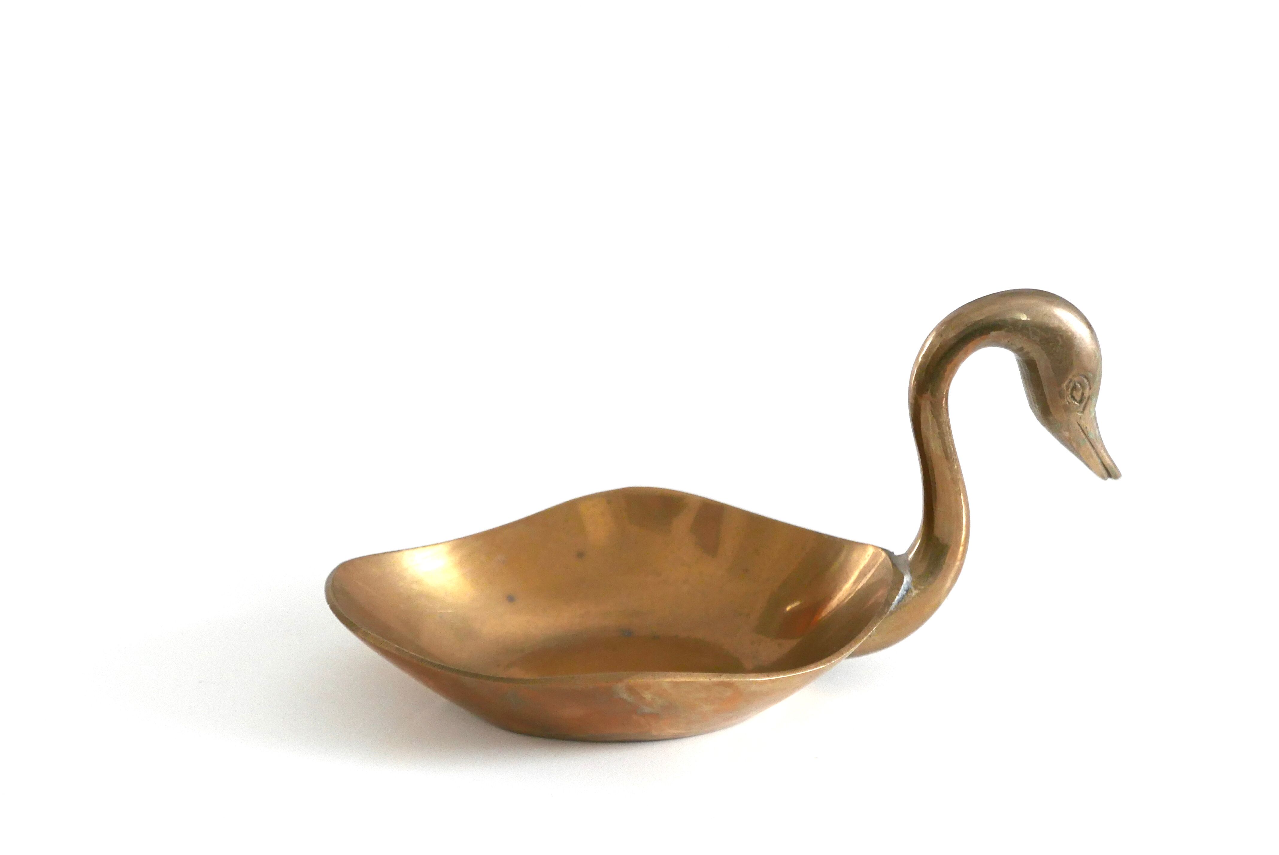 Brass “swan” pocket tray, 1960s
