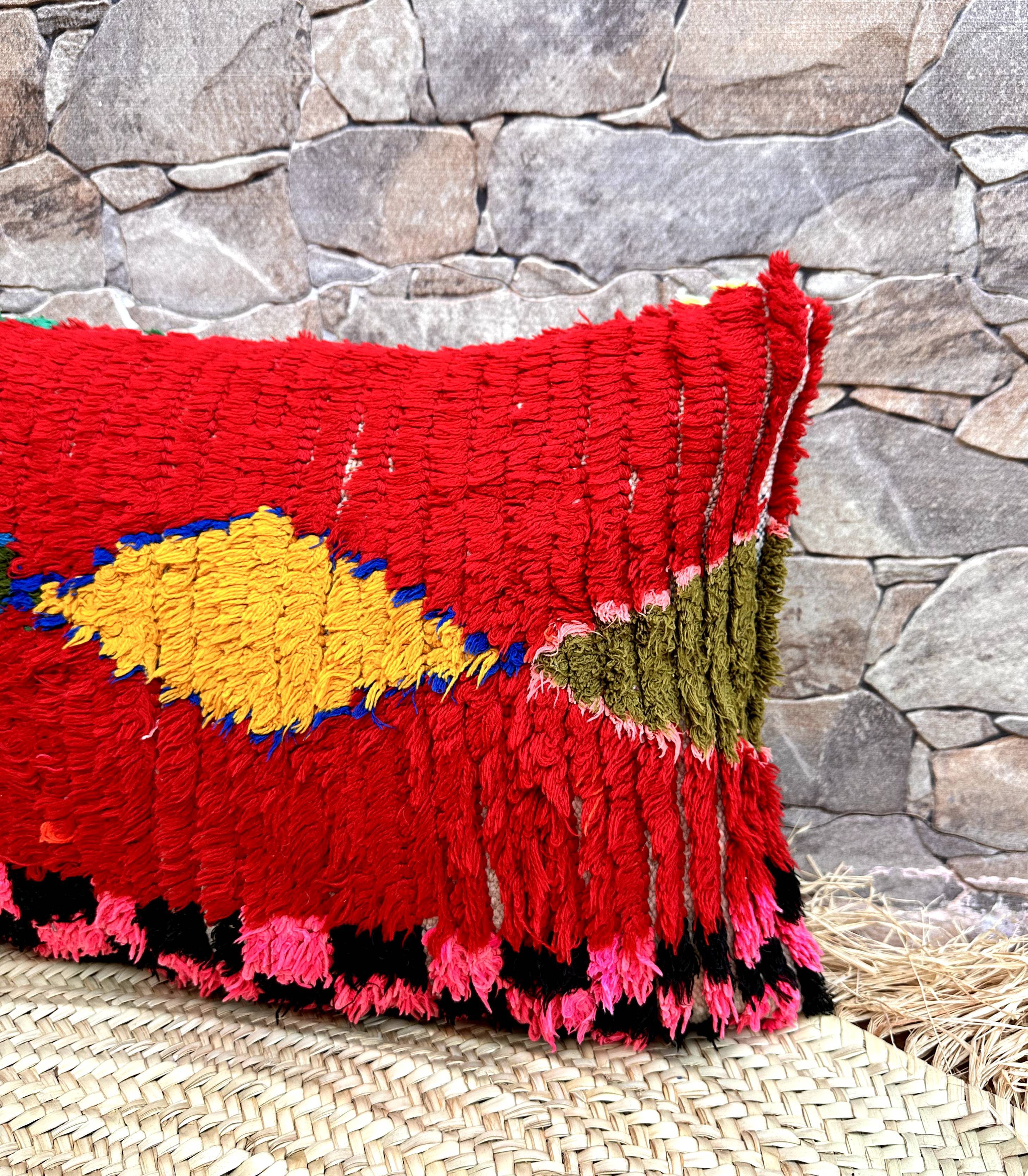 Vintage Moroccan berber boujaad pillow