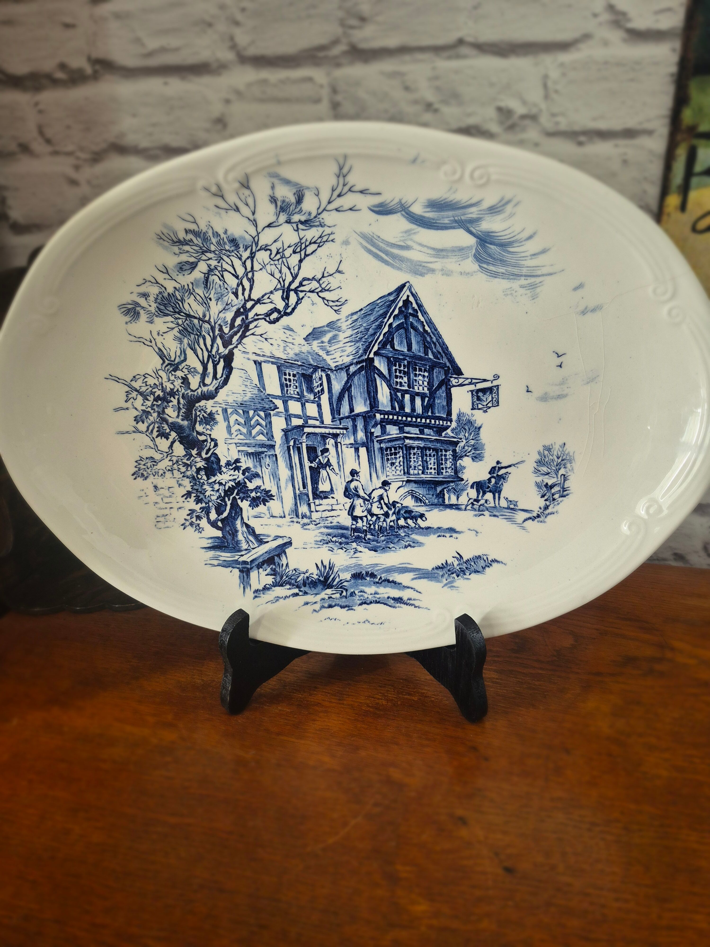 Vintage Gien oval platter