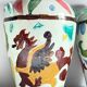 Vases vintage italy motif dragon