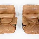 "Marsala" armchairs and poufs by Michel Ducaroy for Ligne Roset, years
