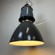 Lampe d’usine industrielle en émail gris d’Elektrosvit, années 1960