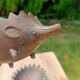 Vintage patinated metal hedgehog ashtrays – Greece